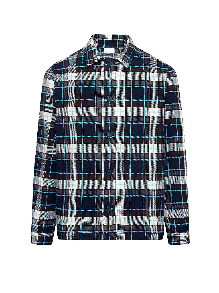 KNOWLEDGE COTTON APPAREL Flanell Overshirt Regular Fit blau | L von Knowledge Cotton Apparel