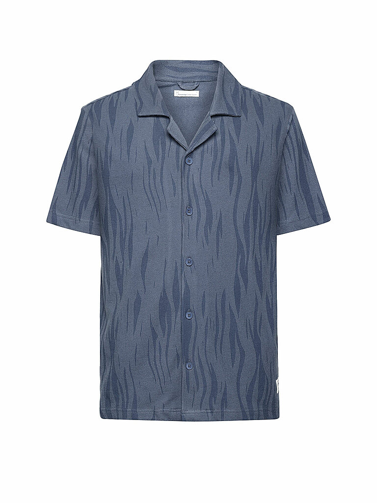 KNOWLEDGE COTTON APPAREL Hemd Regular Fit  blau | L von Knowledge Cotton Apparel