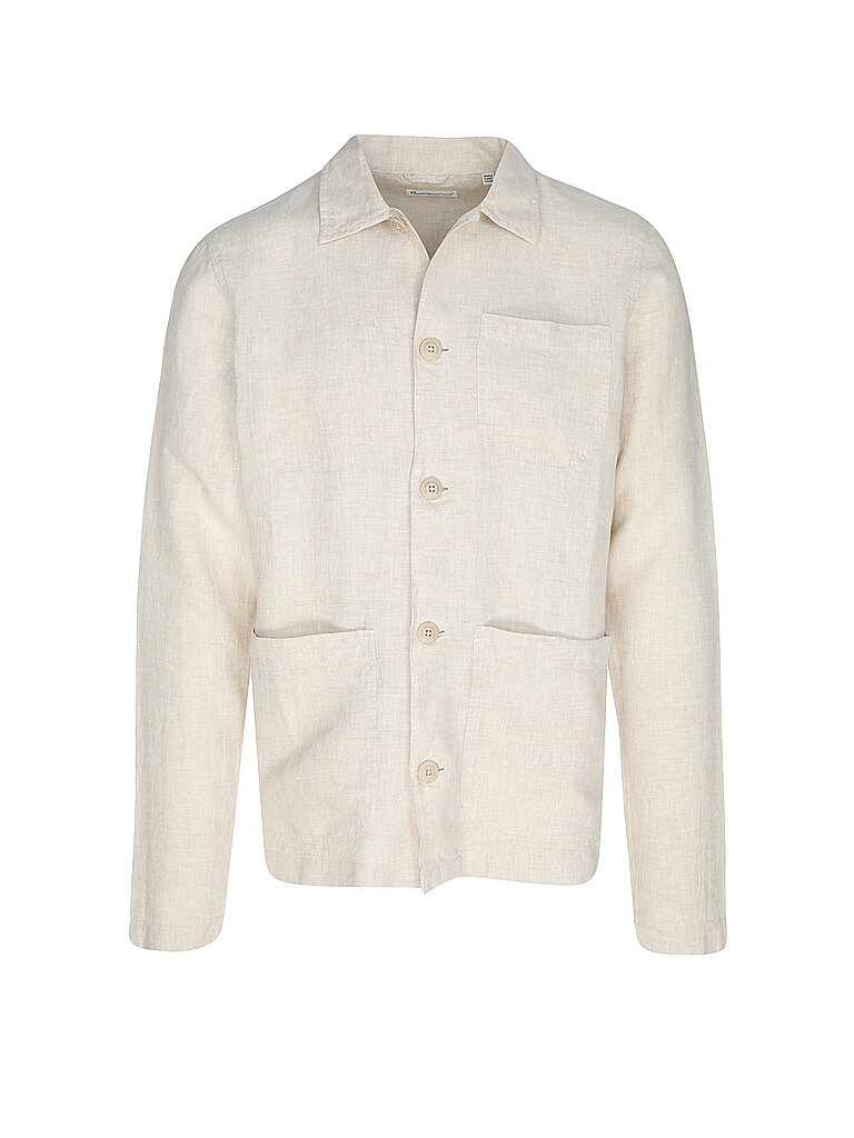 KNOWLEDGE COTTON APPAREL Overshirt  beige | L von Knowledge Cotton Apparel