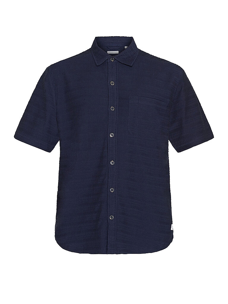 KNOWLEDGE COTTON APPAREL Poloshirt  blau | M von Knowledge Cotton Apparel