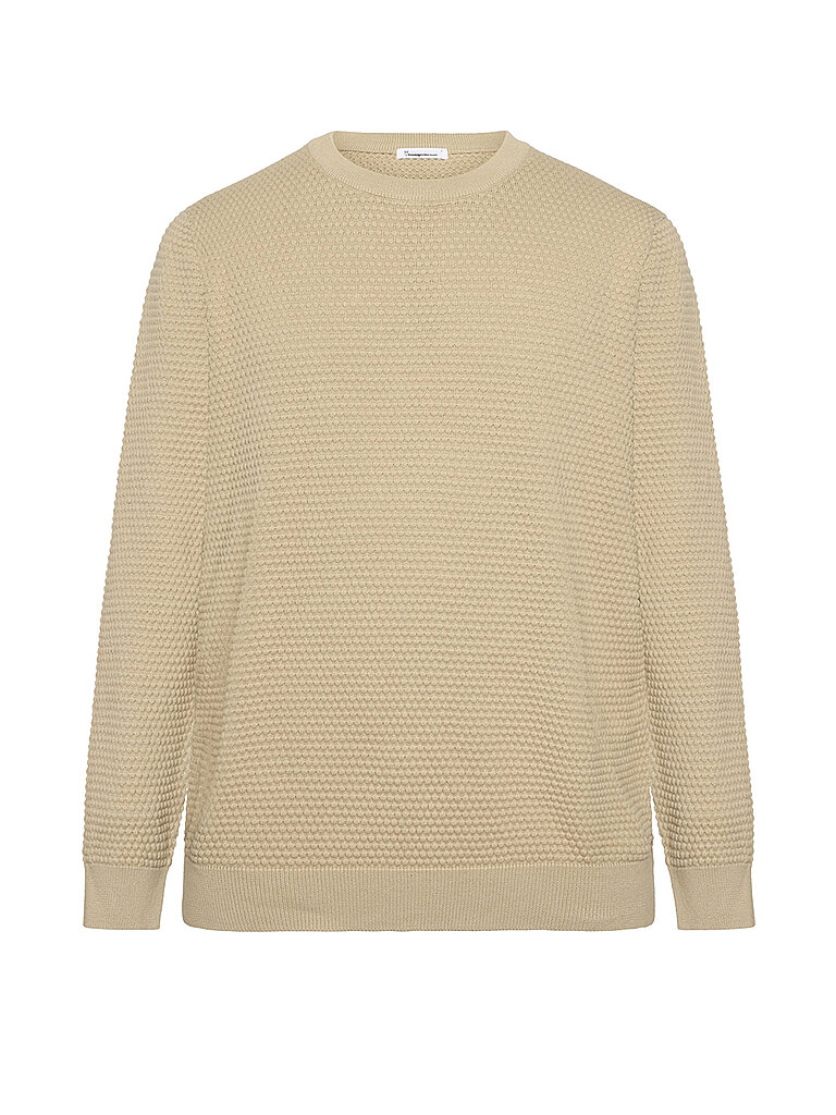 KNOWLEDGE COTTON APPAREL Pullover VAGN beige | S von Knowledge Cotton Apparel