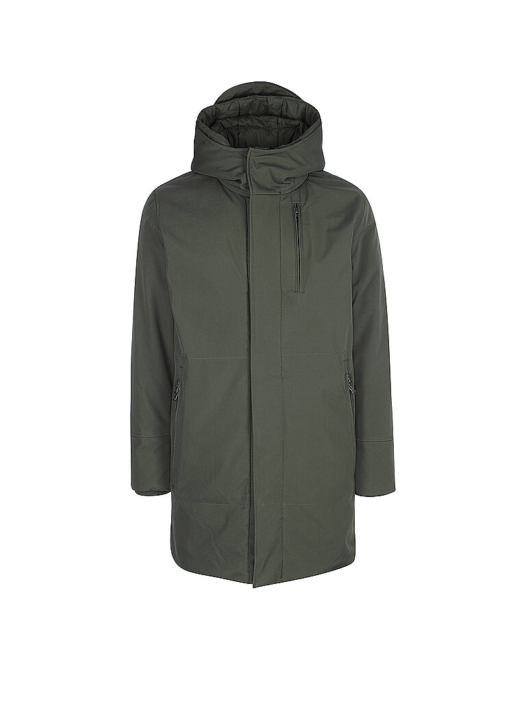 KNOWLEDGE COTTON APPAREL Softshell Parka grün | L von Knowledge Cotton Apparel