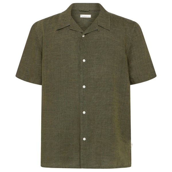 KnowledgeCotton Apparel - Box S/S Linen Shirt - Hemd Gr 3XL oliv von KnowledgeCotton Apparel