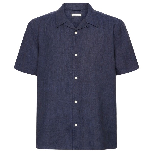 KnowledgeCotton Apparel - Box S/S Linen Shirt - Hemd Gr M blau von KnowledgeCotton Apparel