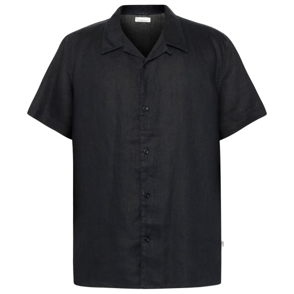KnowledgeCotton Apparel - Box S/S Linen Shirt - Hemd Gr XXL schwarz von KnowledgeCotton Apparel