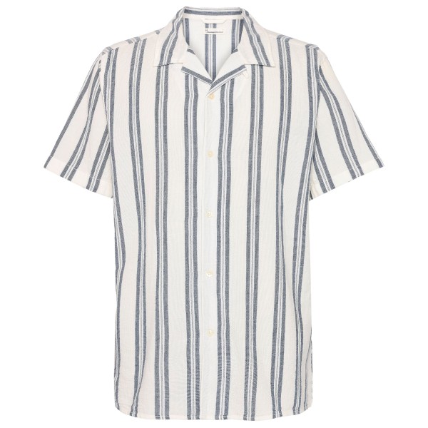 KnowledgeCotton Apparel - Box S/S Striped Cotton Shirt - Hemd Gr 3XL;L;M;S;XL;XXL rosa;weiß/grau von KnowledgeCotton Apparel