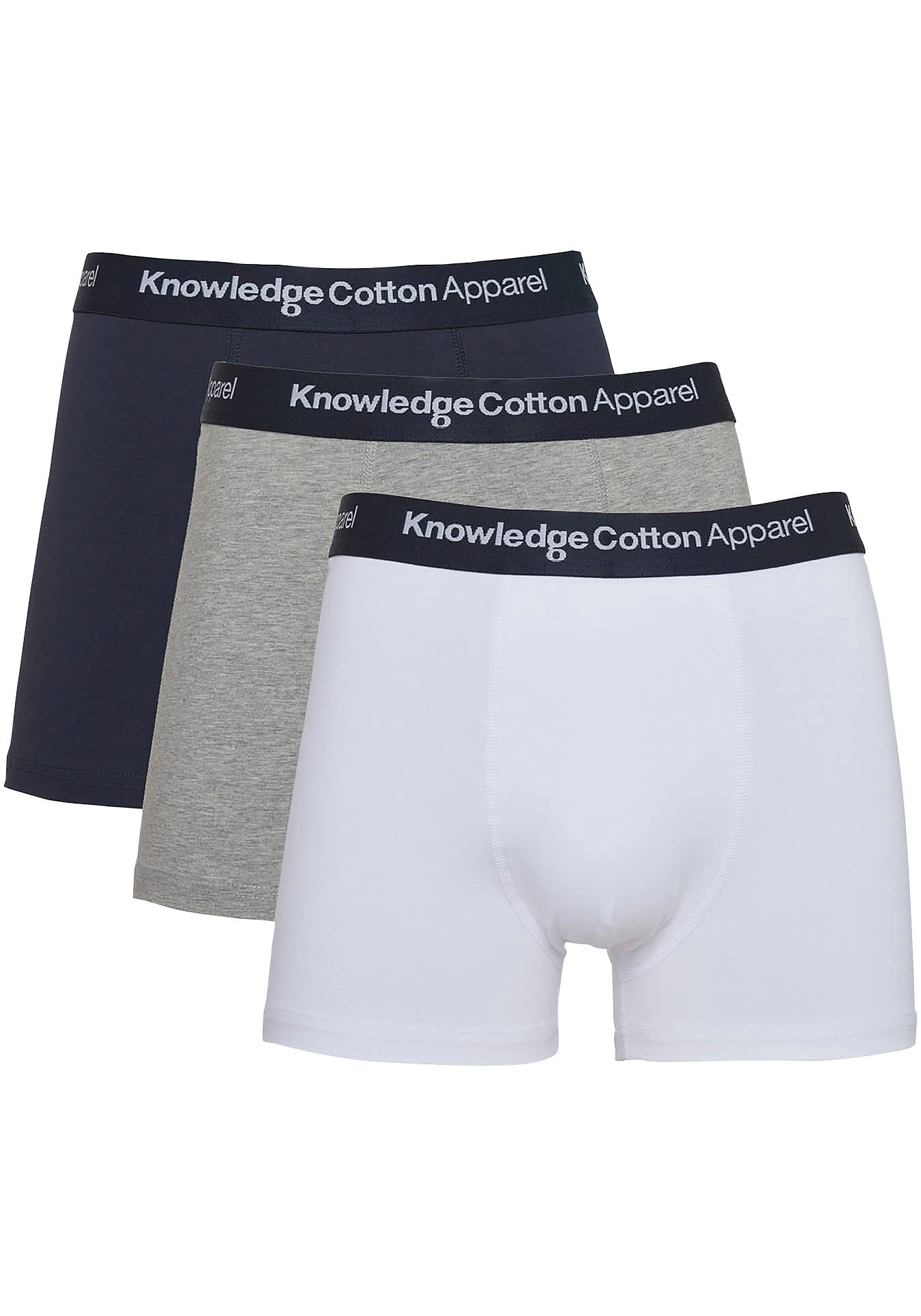 KnowledgeCotton Apparel Boxershorts, (3 St.), mit Marken-Label-Bündchen von KnowledgeCotton Apparel