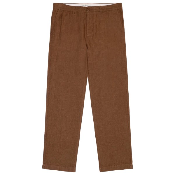 KnowledgeCotton Apparel - Chuck Regular Linen Pants - Freizeithose Gr 29 - Length: 32'';30 - Length: 32'';31 - Length: 32'';32 - Length: 32'';33 - Length: 32'';34 - Length: 32'';36 - Length: 32'';38 - Length: 32'' braun;grau von KnowledgeCotton Apparel