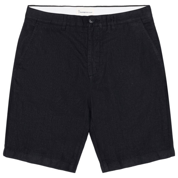 KnowledgeCotton Apparel - Chuck Regular Linen Shorts - Shorts Gr 31 schwarz von KnowledgeCotton Apparel