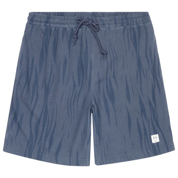 KnowledgeCotton Apparel - Fig Loose Northern Lights Bouclé - Shorts Gr L blau von KnowledgeCotton Apparel