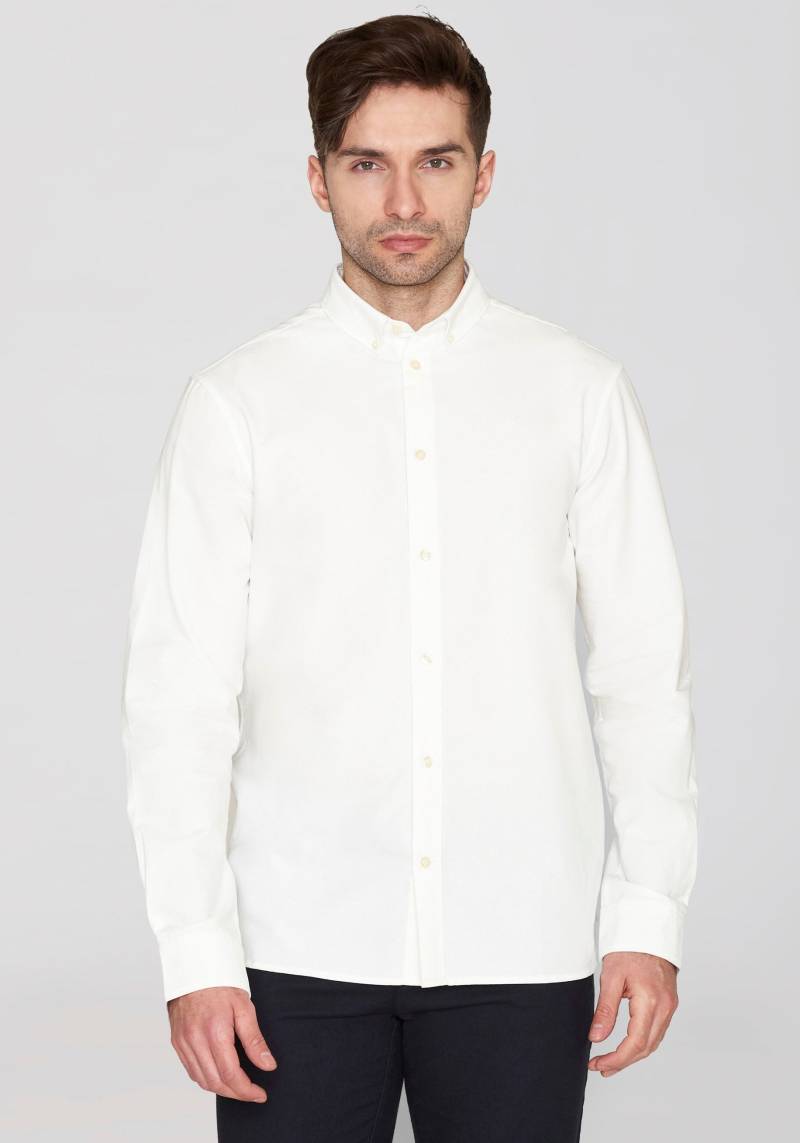 KnowledgeCotton Apparel Langarmhemd »HARALD«, mit Button-Down-Kragen von KnowledgeCotton Apparel