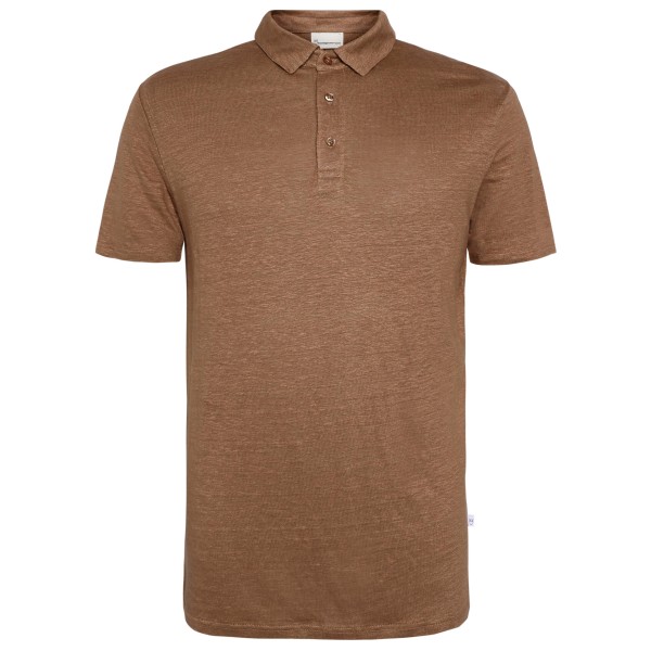 KnowledgeCotton Apparel - Linen Polo - Polo-Shirt Gr L braun von KnowledgeCotton Apparel