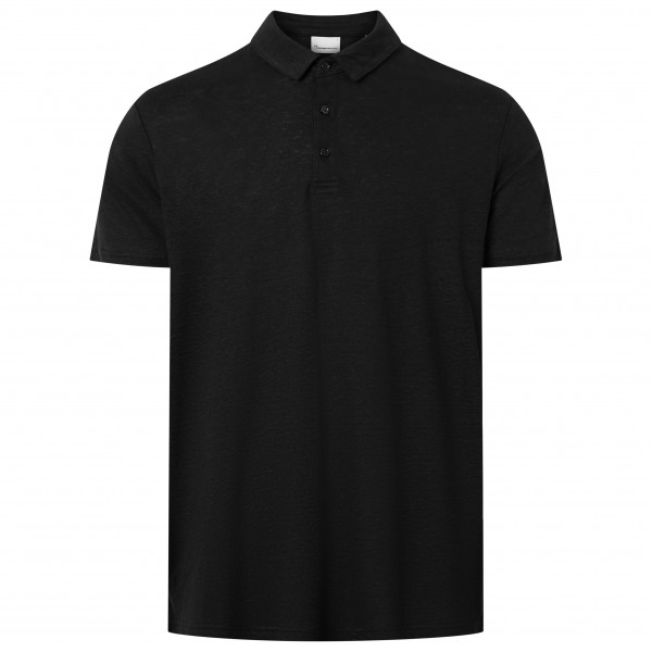 KnowledgeCotton Apparel - Linen Polo - Polo-Shirt Gr XXL schwarz von KnowledgeCotton Apparel