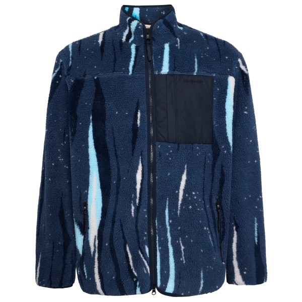 KnowledgeCotton Apparel - Loose Fit Northern Lights Fleece - Fleecejacke Gr S blau von KnowledgeCotton Apparel