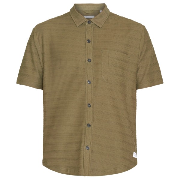 KnowledgeCotton Apparel - Loose S/S Solid Striped Jersey - Hemd Gr XXL beige von KnowledgeCotton Apparel