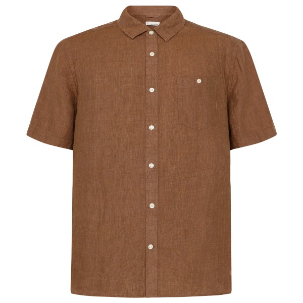 KnowledgeCotton Apparel - Regular Linen S/S Shirt - Hemd Gr L braun von KnowledgeCotton Apparel
