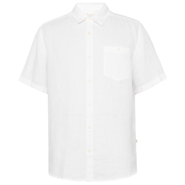 KnowledgeCotton Apparel - Regular Linen S/S Shirt - Hemd Gr L weiß von KnowledgeCotton Apparel