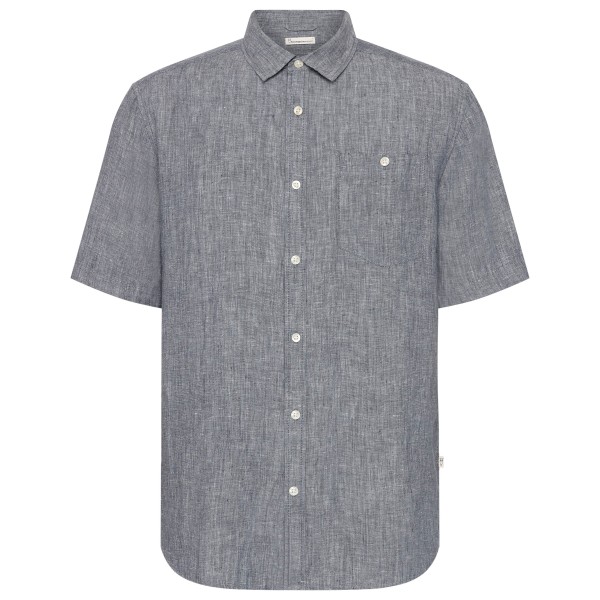 KnowledgeCotton Apparel - Regular Linen S/S Shirt - Hemd Gr M grau von KnowledgeCotton Apparel