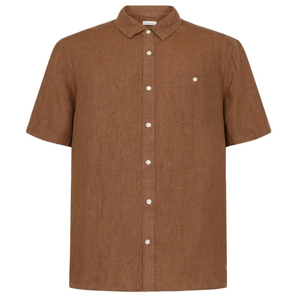 KnowledgeCotton Apparel - Regular Linen S/S Shirt - Hemd Gr S braun von KnowledgeCotton Apparel