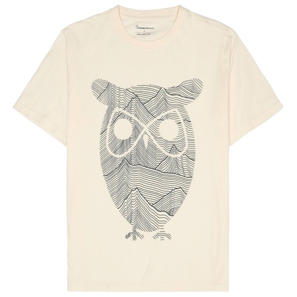 KnowledgeCotton Apparel - Regular Mountain OWL Printed - T-Shirt Gr 3XL weiß von KnowledgeCotton Apparel