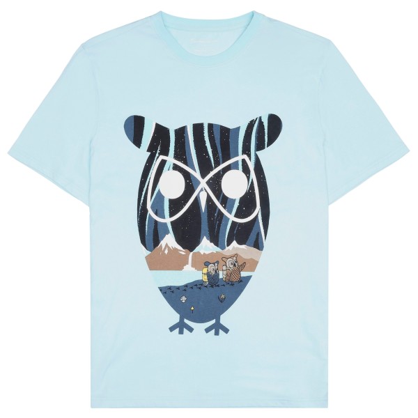 KnowledgeCotton Apparel - Regular Seagrass OWL Printed - T-Shirt Gr 3XL grau von KnowledgeCotton Apparel