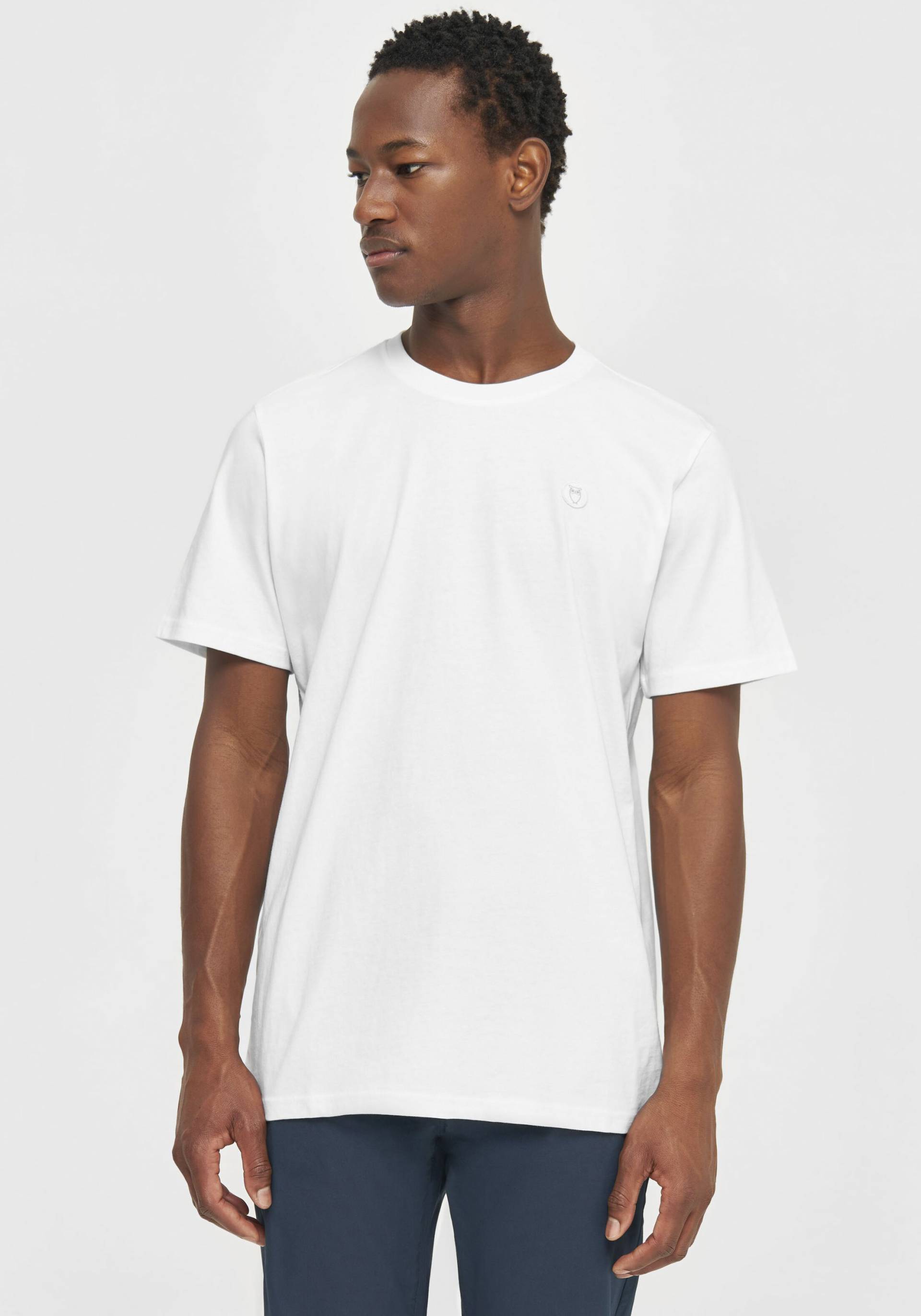 KnowledgeCotton Apparel T-Shirt »Basic-Shirt Badge«, im cleanen Look von KnowledgeCotton Apparel