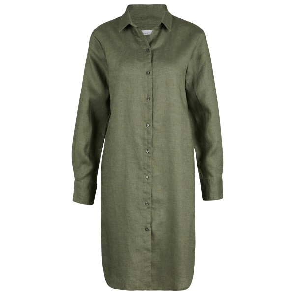 KnowledgeCotton Apparel - Women's Classic Linen Dress - Kleid Gr L oliv von KnowledgeCotton Apparel