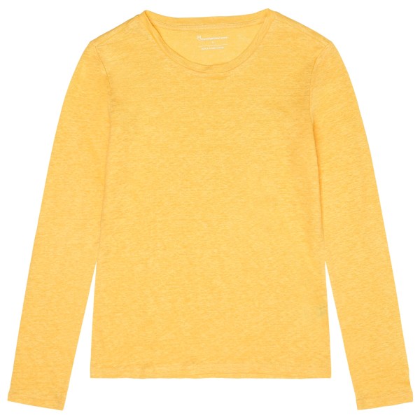 KnowledgeCotton Apparel - Women's L/S Linen T-Shirt - Longsleeve Gr L orange von KnowledgeCotton Apparel