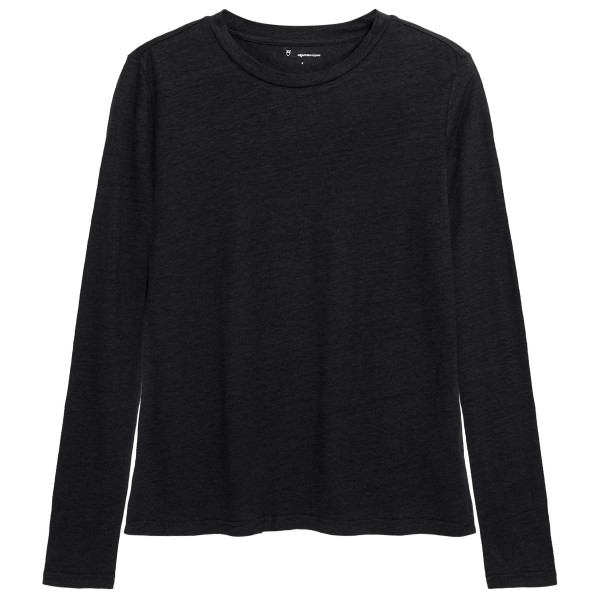 KnowledgeCotton Apparel - Women's L/S Linen T-Shirt - Longsleeve Gr L schwarz von KnowledgeCotton Apparel