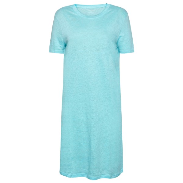 KnowledgeCotton Apparel - Women's Linen S/S T-Shirt Dress - Kleid Gr M blau/türkis von KnowledgeCotton Apparel