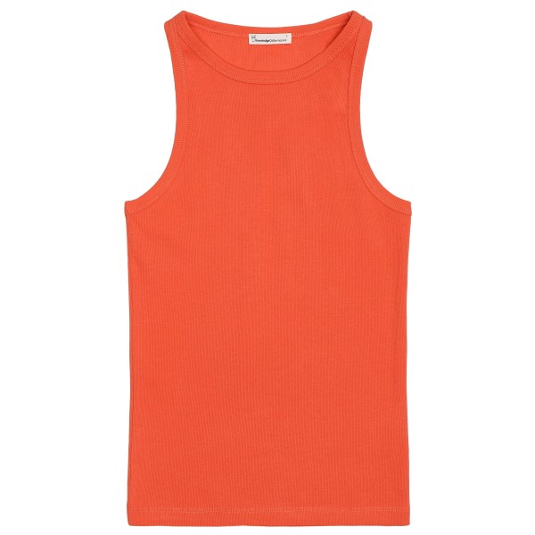 KnowledgeCotton Apparel - Women's Racer Rib Top - Top Gr L rot von KnowledgeCotton Apparel