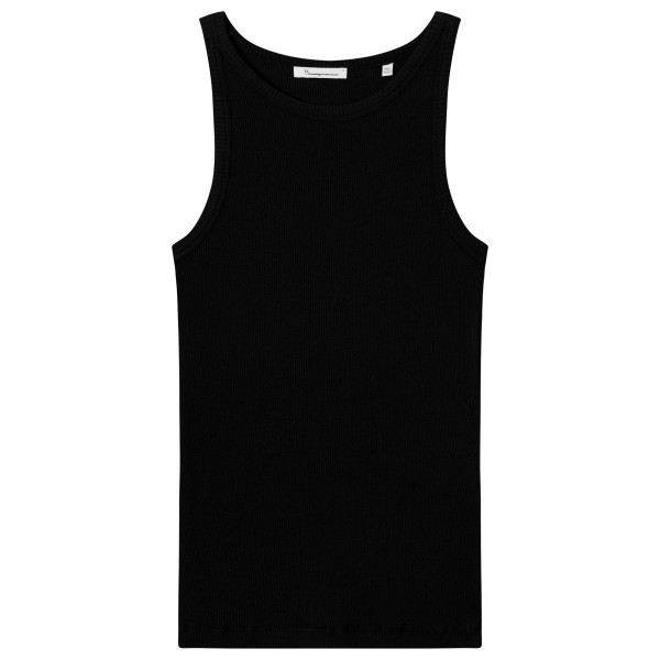 KnowledgeCotton Apparel - Women's Racer Rib Top - Top Gr L schwarz von KnowledgeCotton Apparel