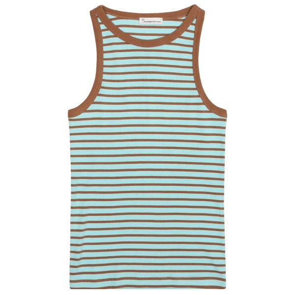 KnowledgeCotton Apparel - Women's Striped Racer Rib Top - Top Gr L;M;S;XL;XS;XXL braun;grau;rosa von KnowledgeCotton Apparel