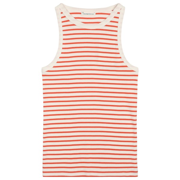 KnowledgeCotton Apparel - Women's Striped Racer Rib Top - Top Gr XS rosa von KnowledgeCotton Apparel