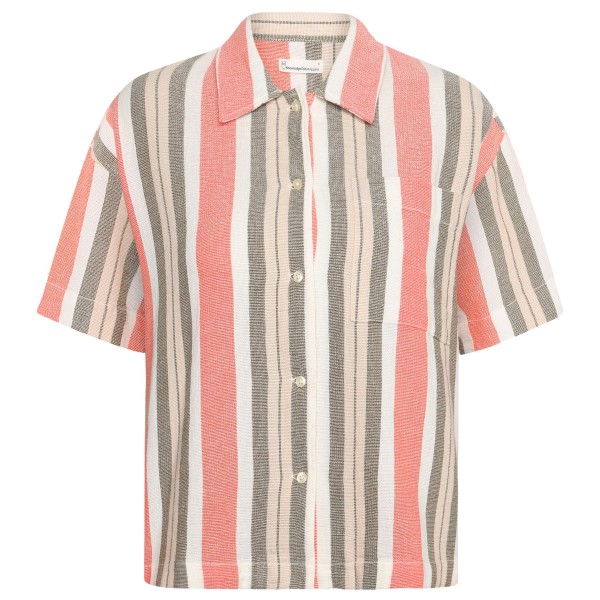 KnowledgeCotton Apparel - Women's Striped S/S Shirt - Bluse Gr XL rosa von KnowledgeCotton Apparel