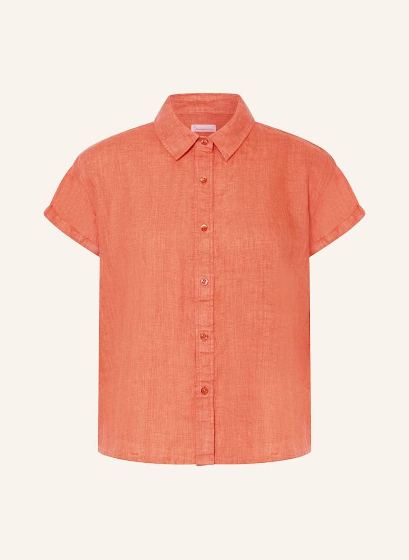 Knowledgecotton Apparel Hemdbluse Aster Aus Leinen orange von KnowledgeCotton Apparel