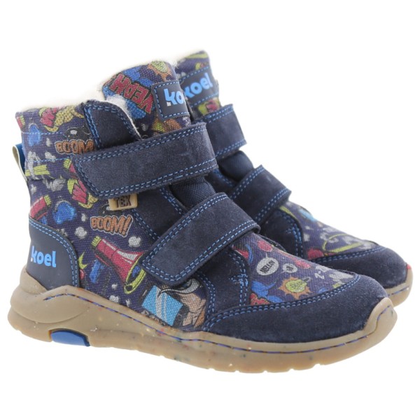 Koel - Kid's Silas Print Wool Tex - Winterschuhe Gr 24;25;26;27;28 blau von Koel