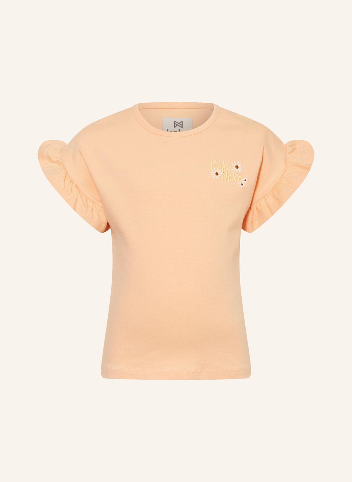 Koko Noko T-Shirt Mit Rüschen orange von Koko Noko