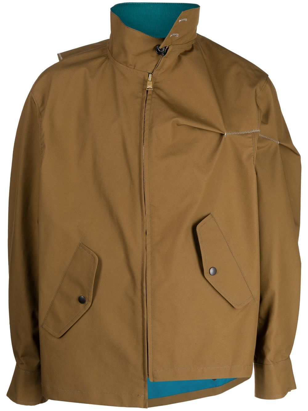 Kolor asymmetric lightweight jacket - Brown von Kolor