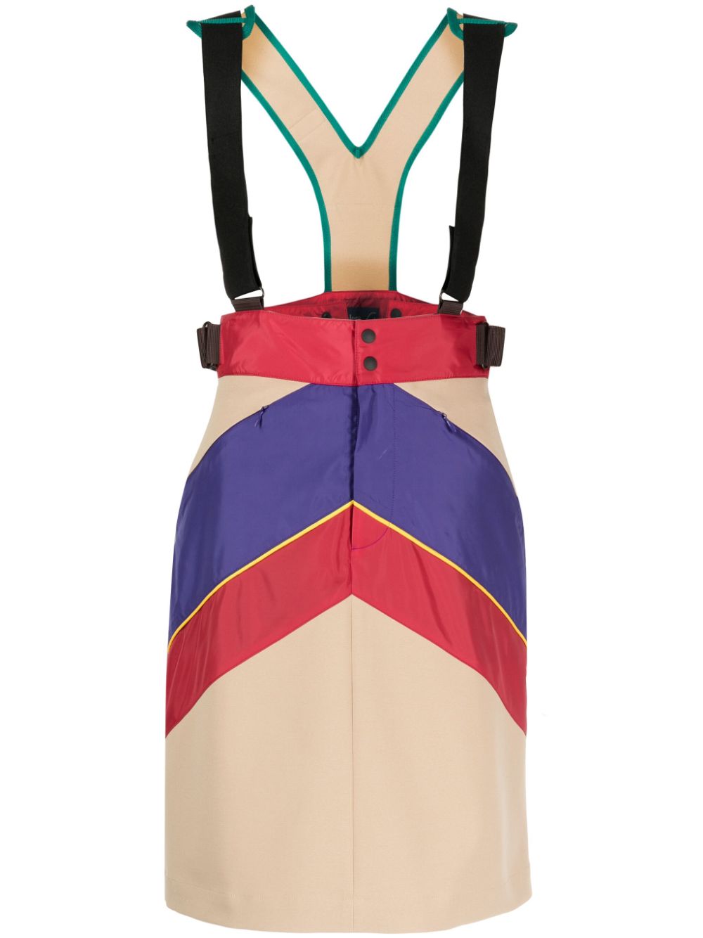 Kolor colour-block dungaree dress - Multicolour von Kolor