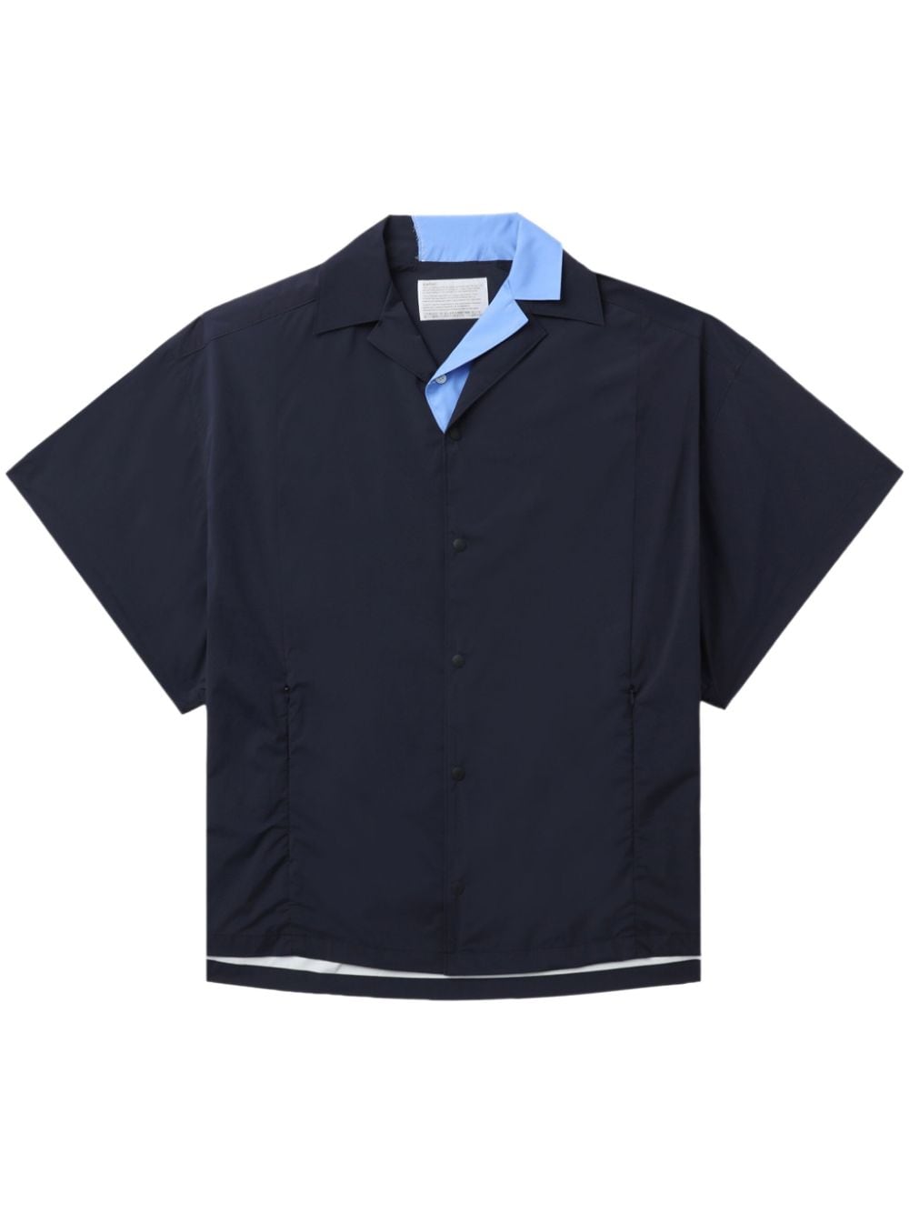 Kolor contrast-collar layered shirt - Blue von Kolor