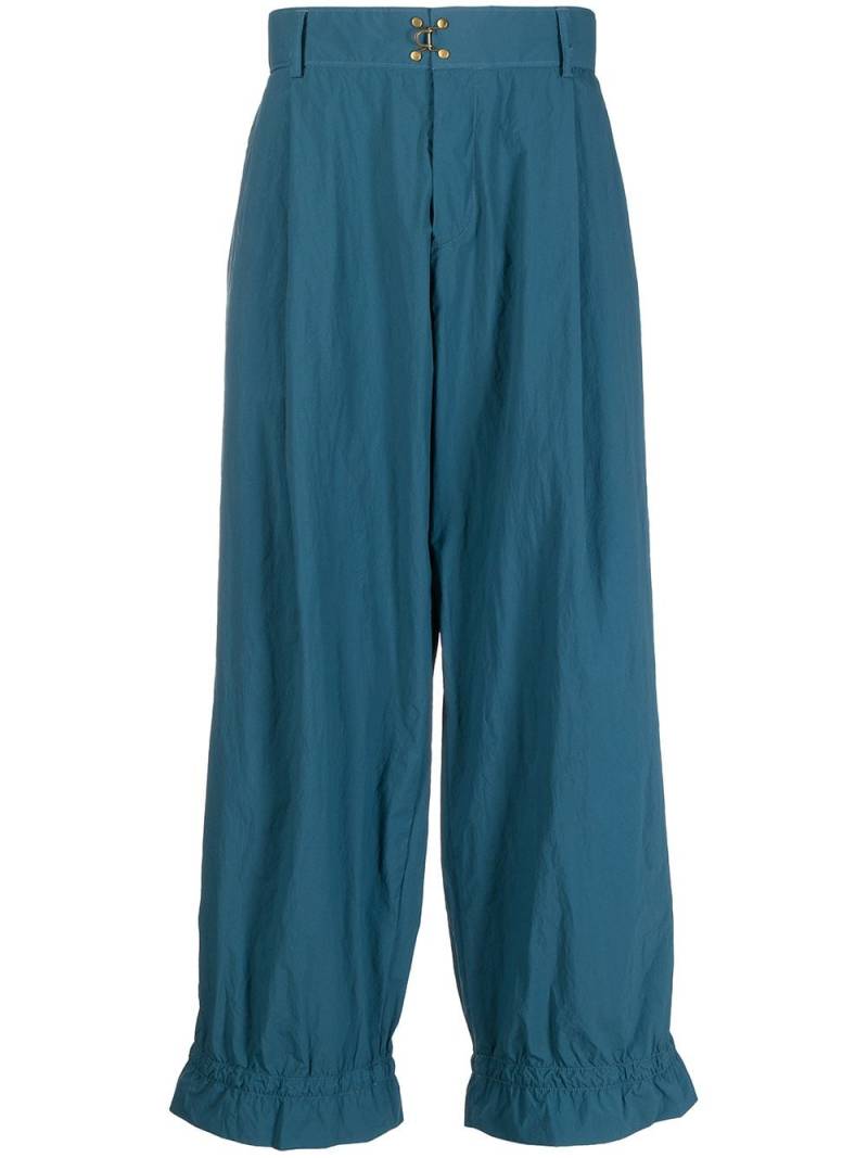 Kolor cropped straight-leg trousers - Blue von Kolor