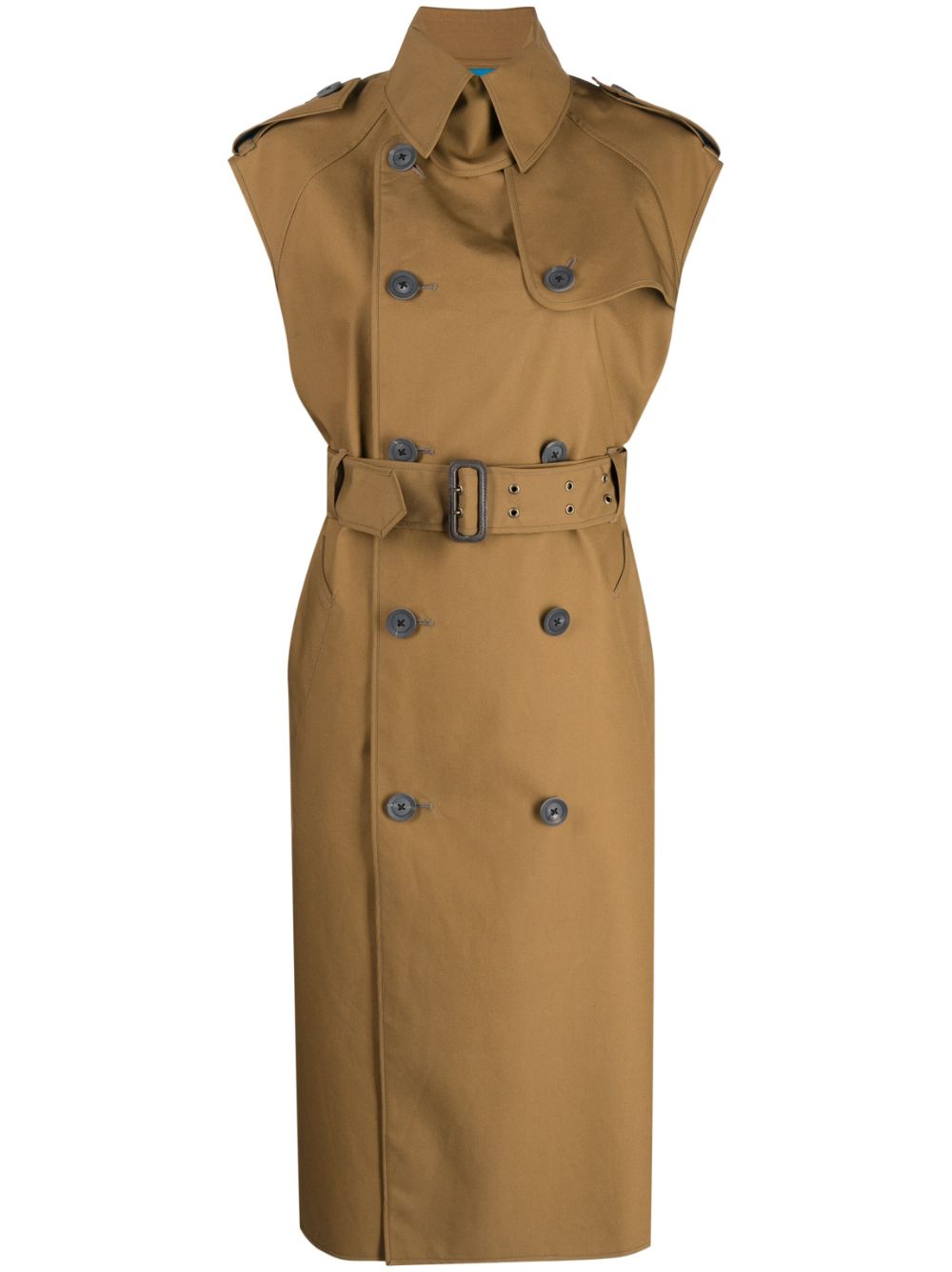 Kolor deconstrcted belted trench coat - Brown von Kolor