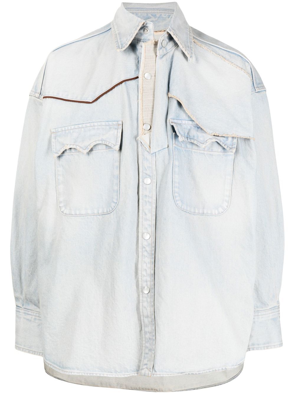 Kolor distressed denim jacket - Blue von Kolor