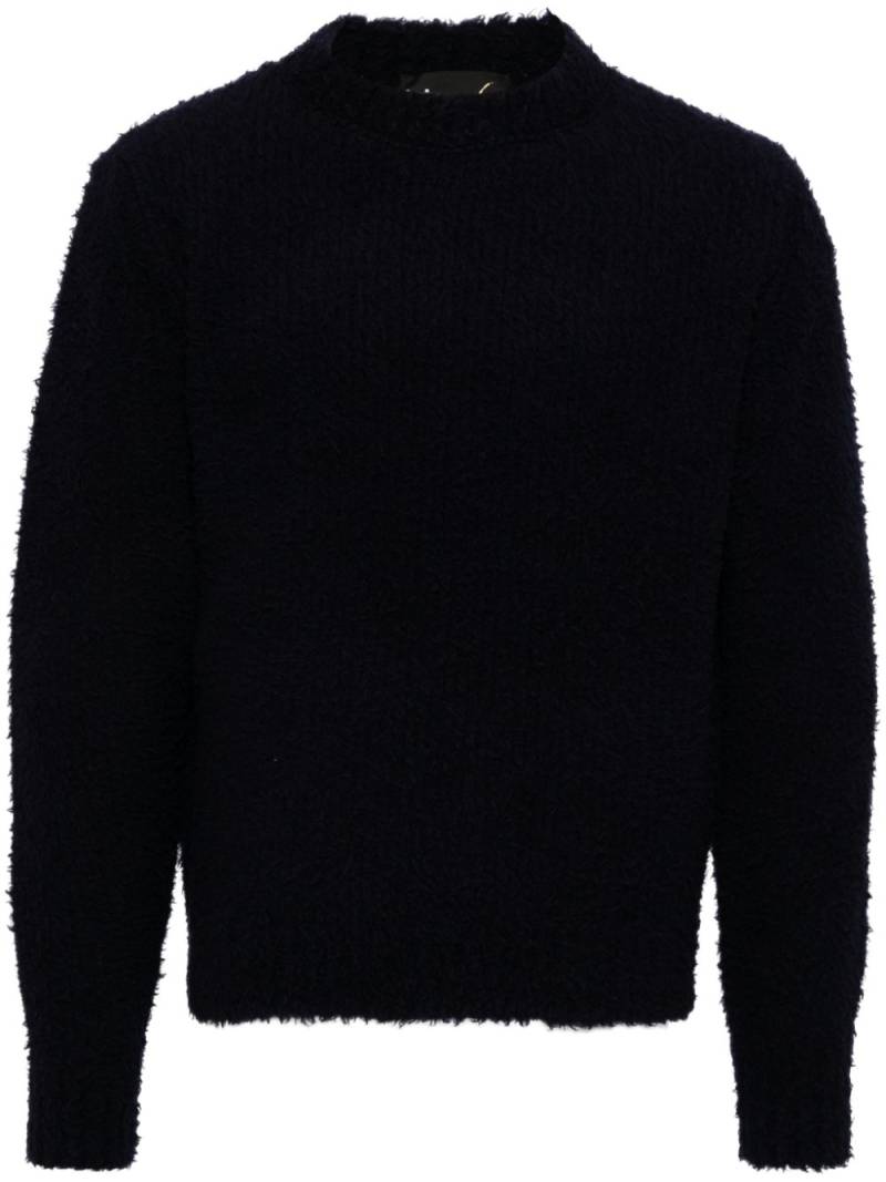 Kolor elbow-patch crew-neck sweater - Blue von Kolor