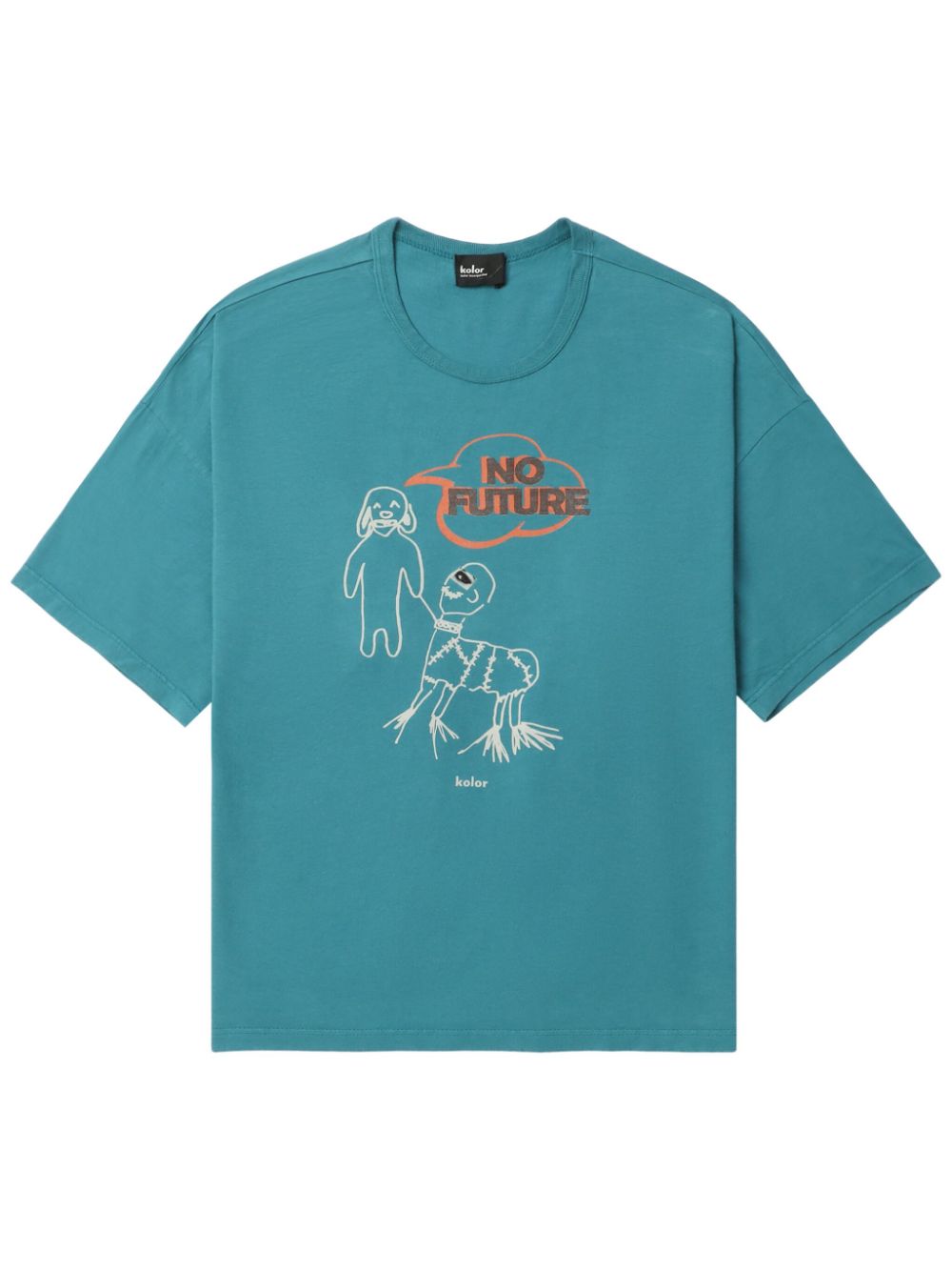 Kolor graphic-print T-shirt - Blue von Kolor