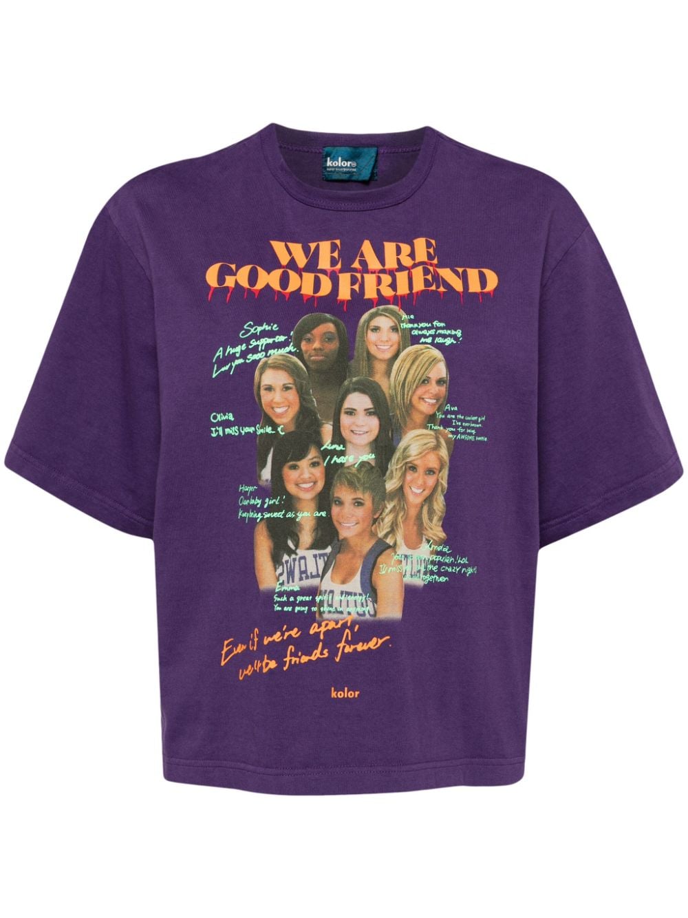 Kolor graphic-print T-shirt - Purple von Kolor