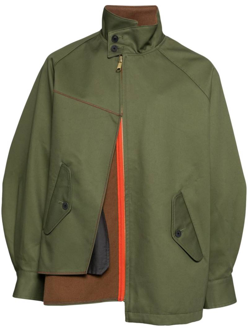 Kolor layered-design zip-up military jacket - Green von Kolor