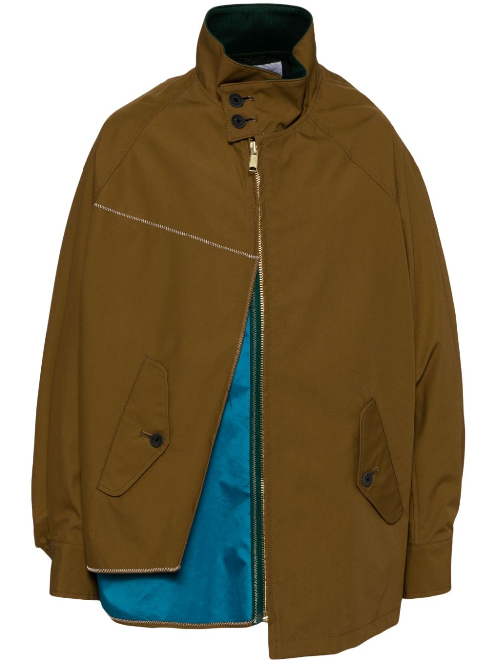 Kolor layered jacket - Brown von Kolor