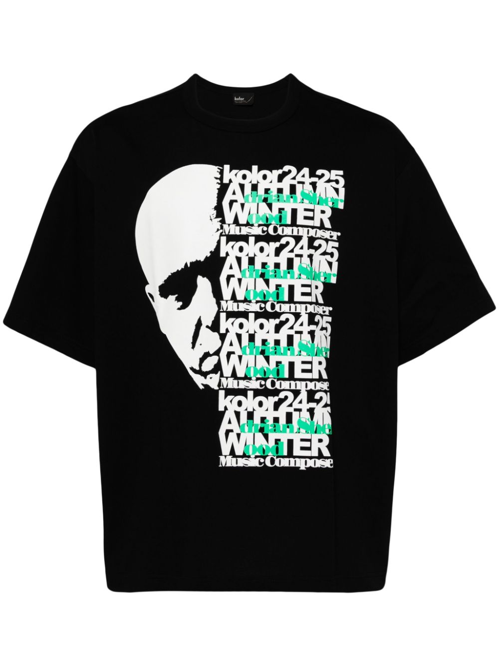 Kolor graphic-print cotton T-shirt - Black von Kolor